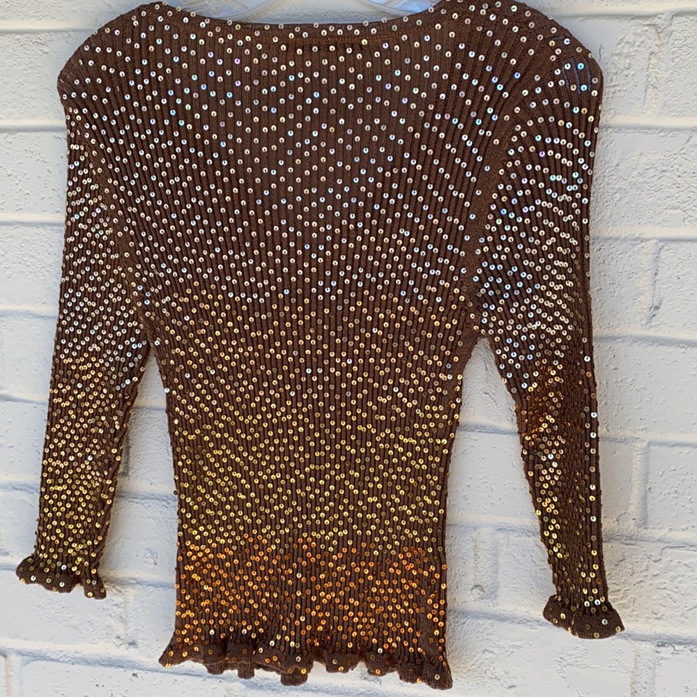 Virtual Runway Connection Sequin Ribbed Cardigan 2 - Picture 6 of 7